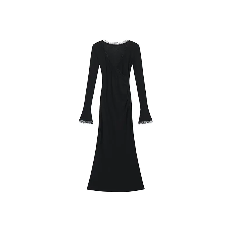 SISC Длинное платье с длинными рукавами женское