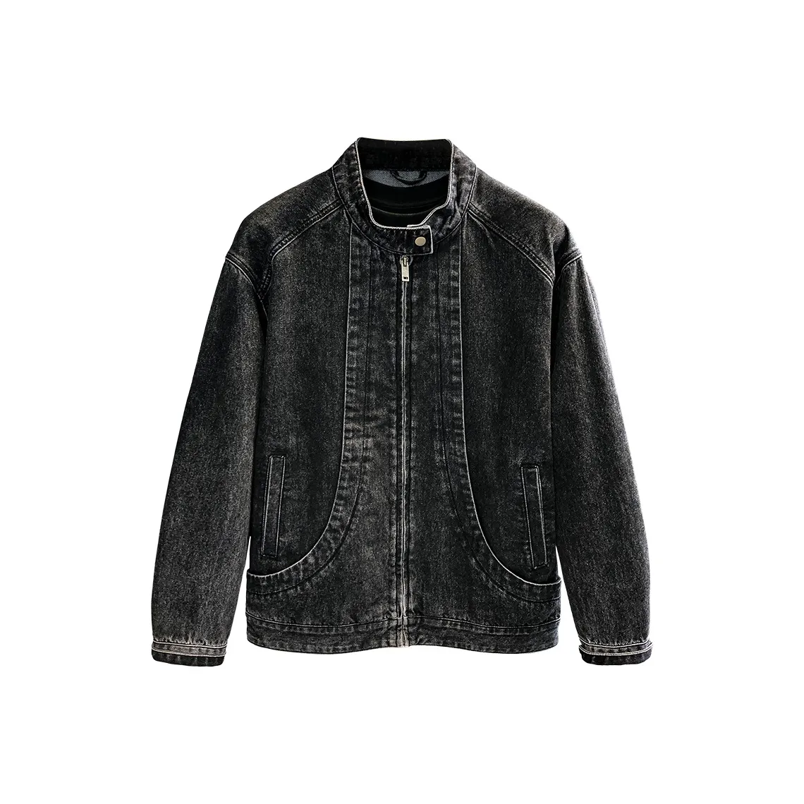 YGQPZHZ Черный Мужской Джинсовый Куртка