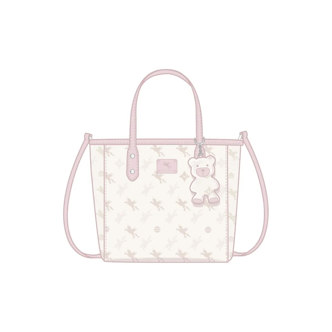 NUCELLE PVC Crossbody Bag Standard Women's Peach Pink