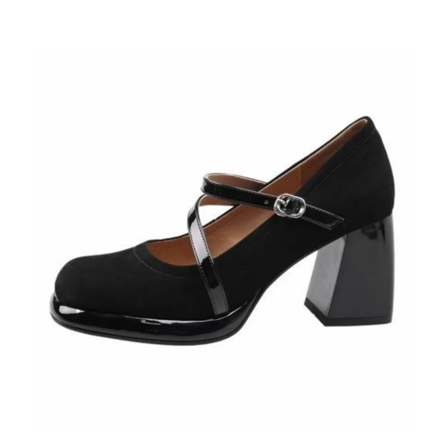 NX DOUGHNUT Грубый каблук Туфли Мэри Джейн Женские