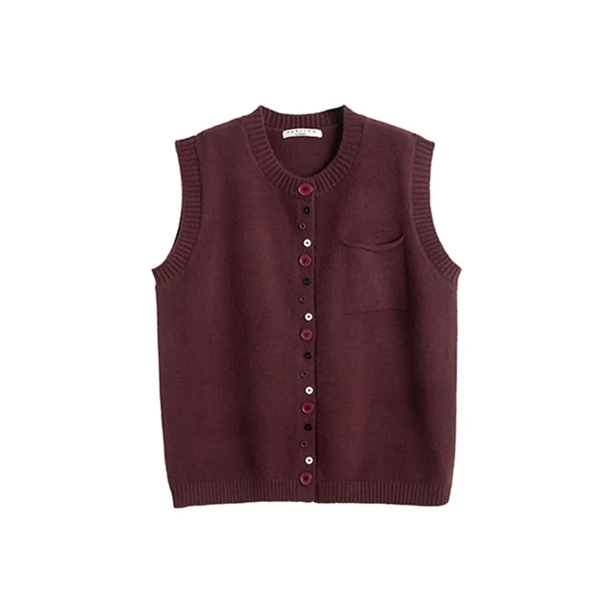 Tonlion Темно-красные женские жилеты