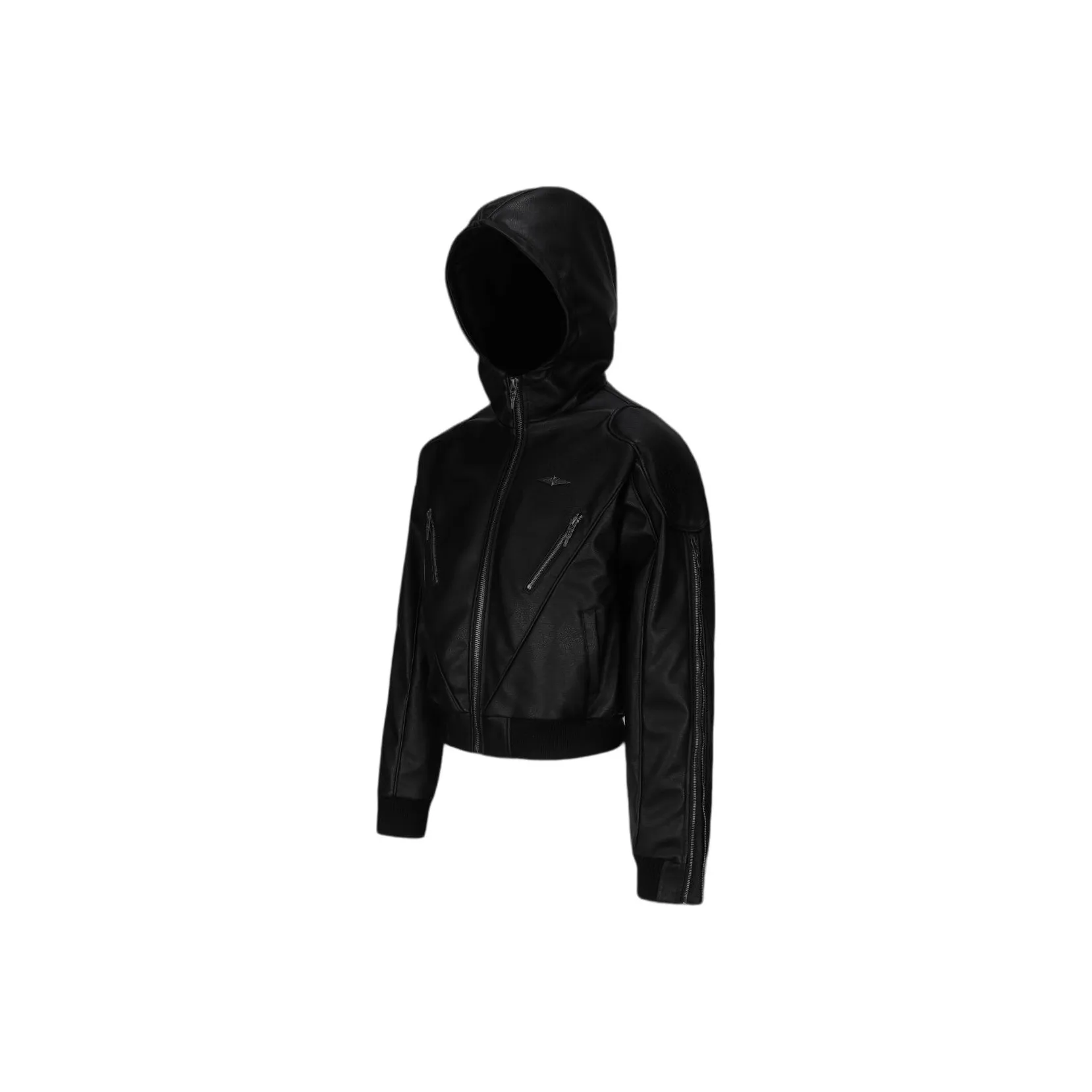 LELOSANGECREWS 23FW SPARKLE ZIP LEATHER JACKET Unisex