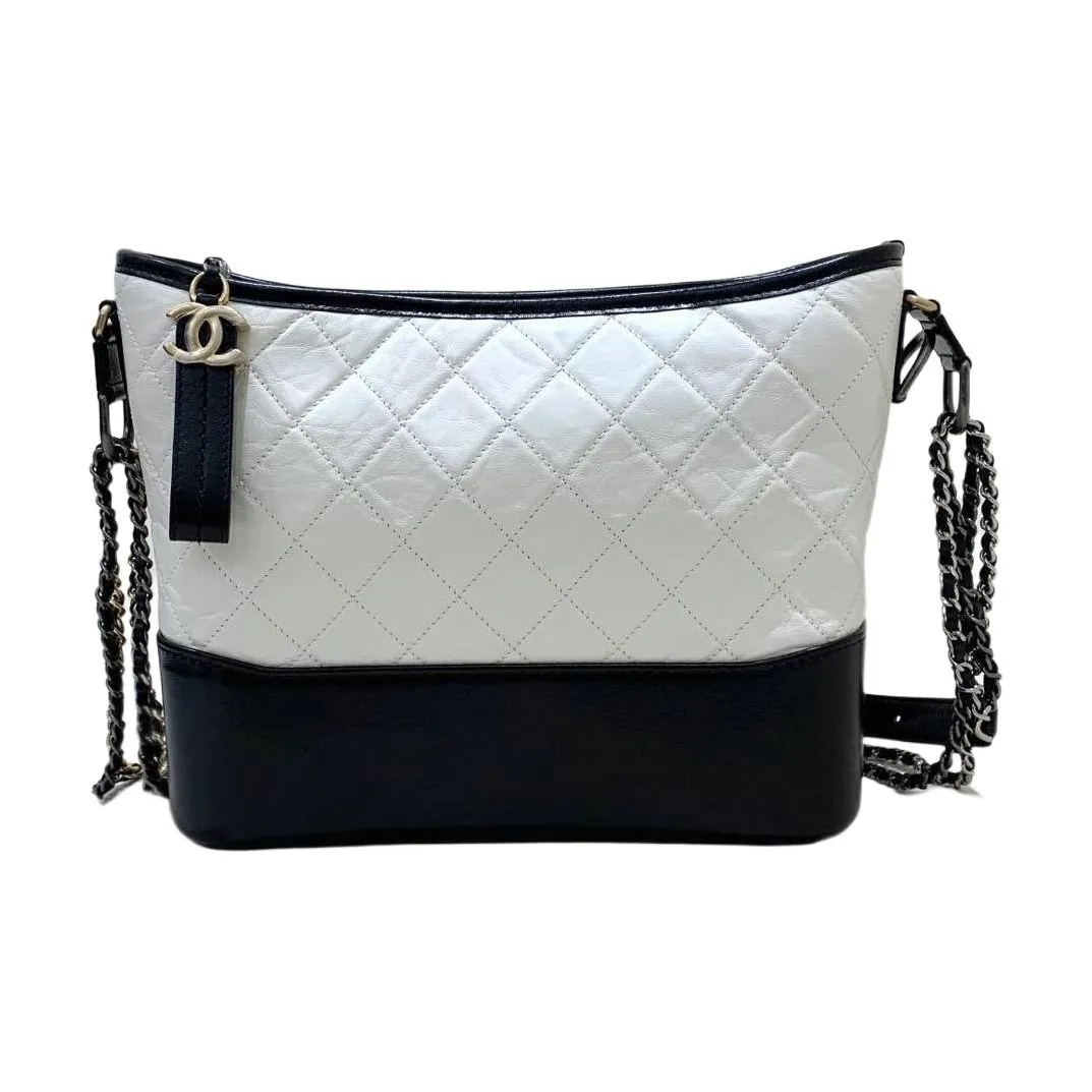 CHANEL Gabrielle Calfskin Hobo Bag, Handbag, Shoulder Bag, Crossbody Bag Medium Women's White