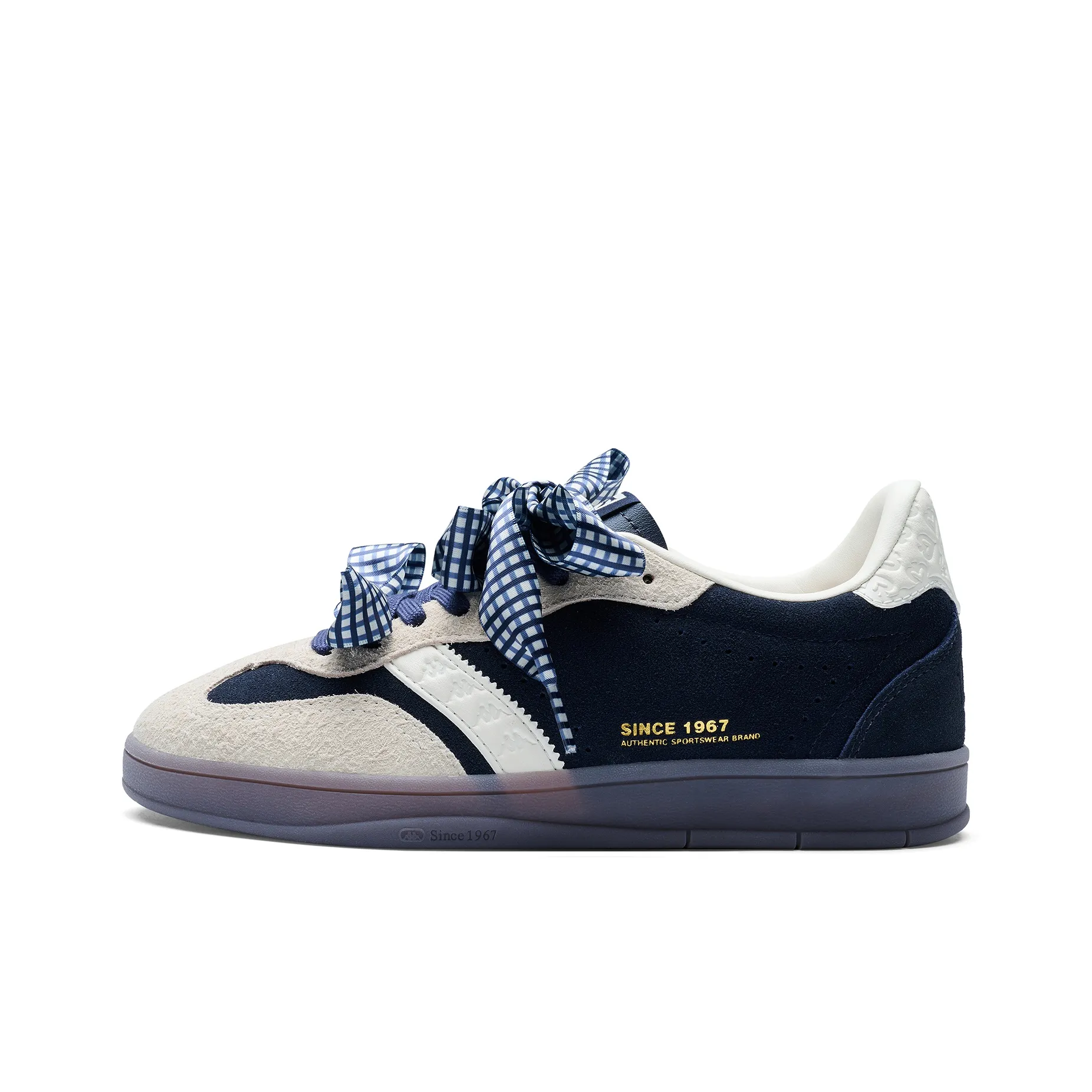 KAPPA Спина к Спине Устойчивый к истиранию Низкий Топ Немецкие армейские кроссовки Женские Полночный синий