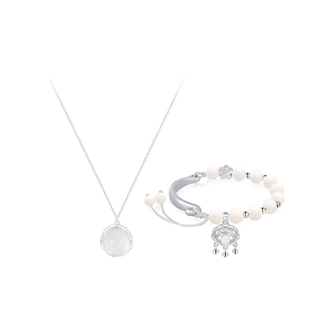 I YOU Белый нефрит Бодхи ожерелья женские