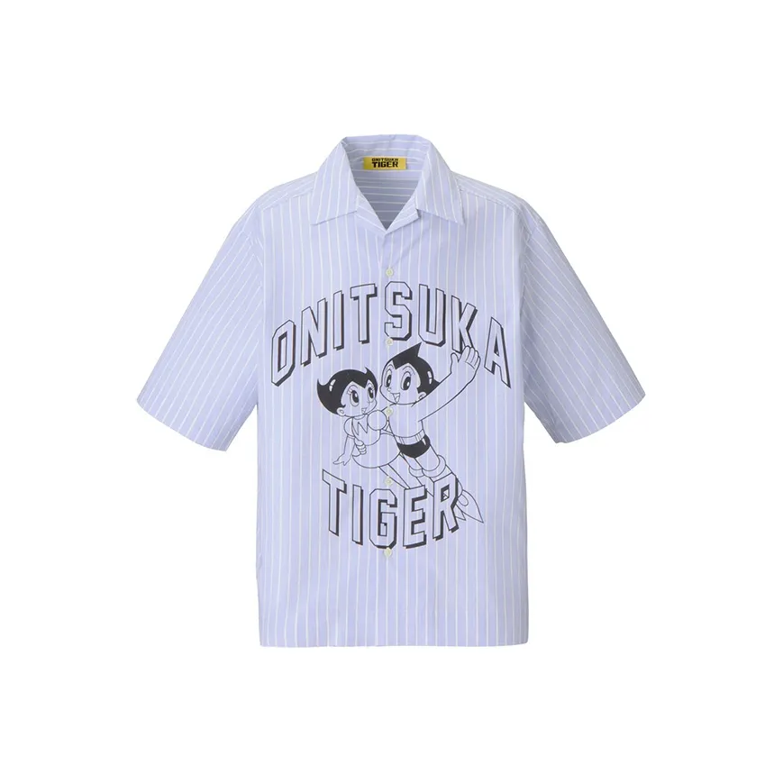 Onitsuka Tiger x Astro Boy Короткий рукав рубашка унисекс светло-синий