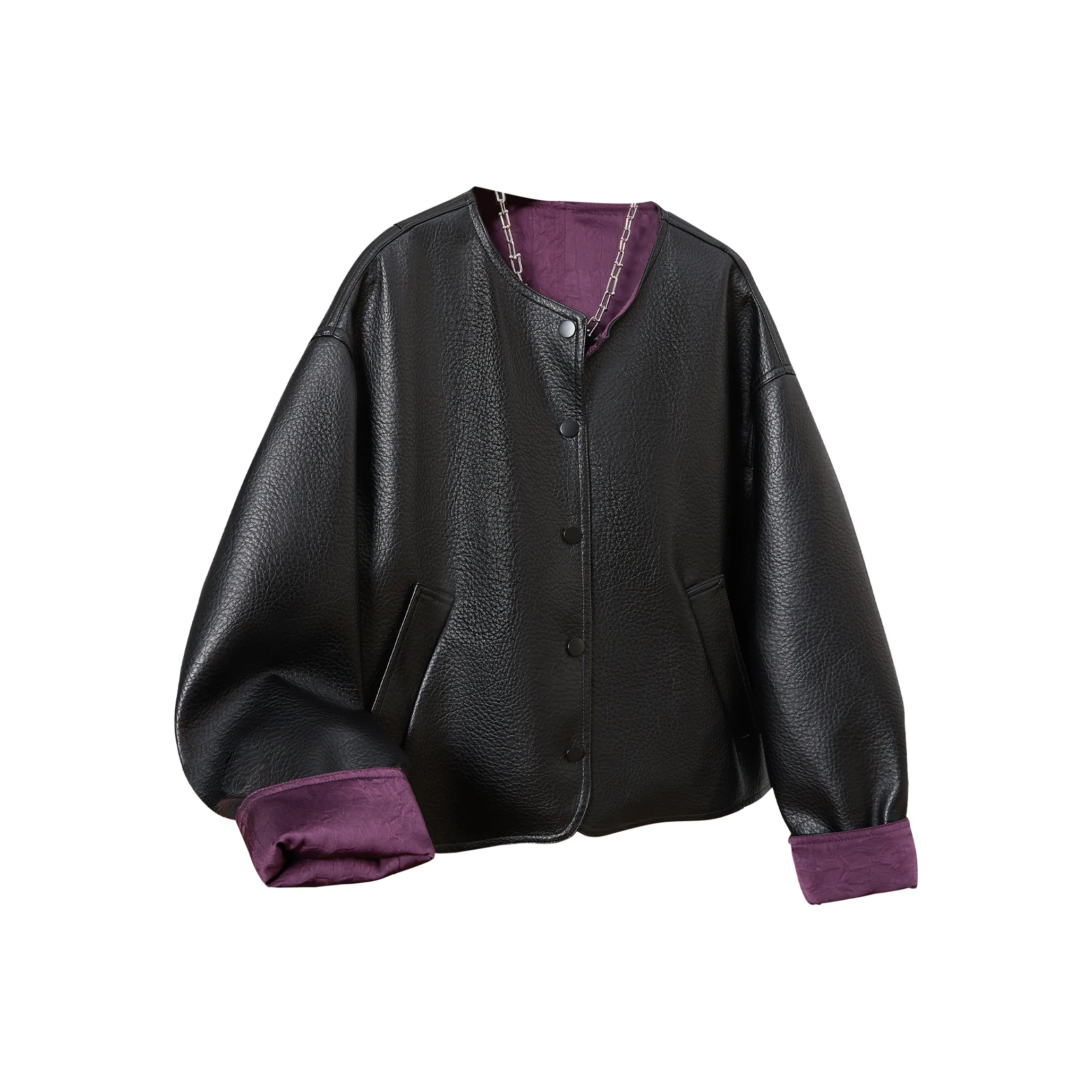 TOUCH Черный Женские Кожаные куртки