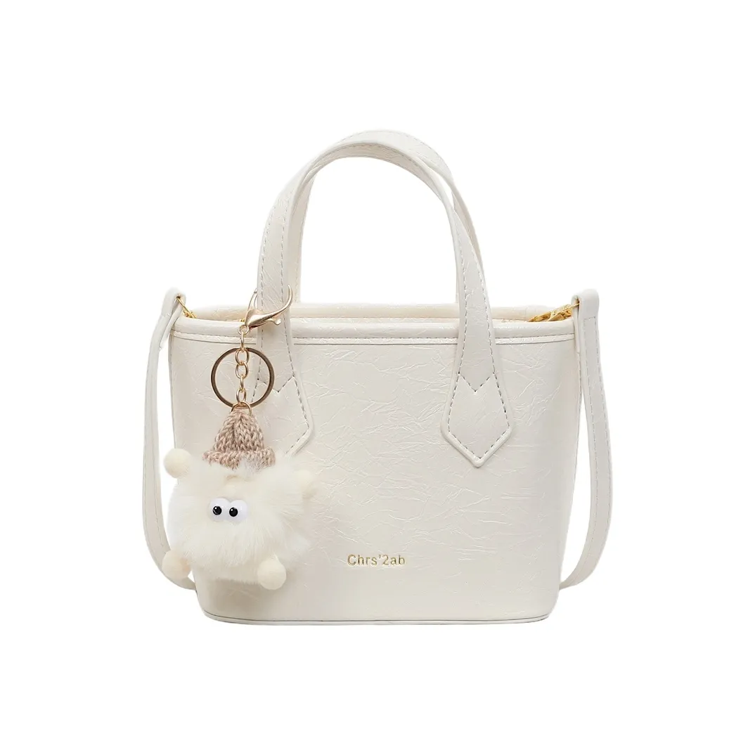 G.DUCKKIDS ПУ (полиуретан) Полиуретан Сумка через плечо Маленькая Экрю Черный