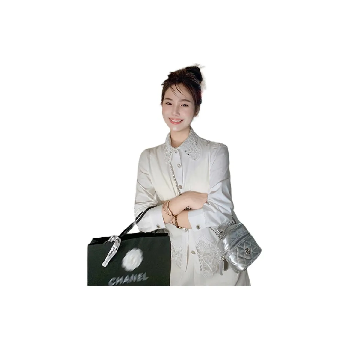 Fish rabbits Белый Женские Рубашки