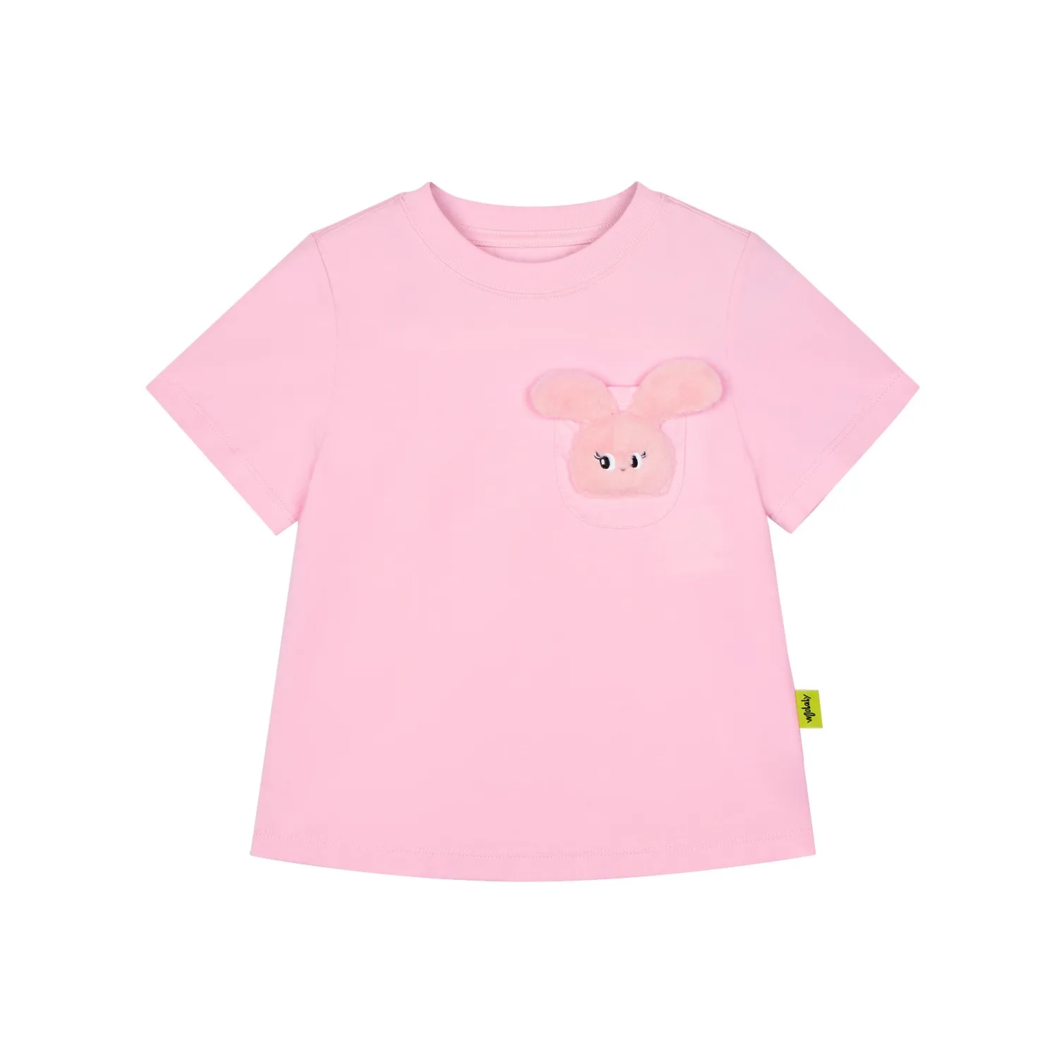 Woobaby T-рубашка Эвкалиптовый Антибактериальный Свет And Прохладный BEBI Кролик Розовый Children Возраст 3-7 лет