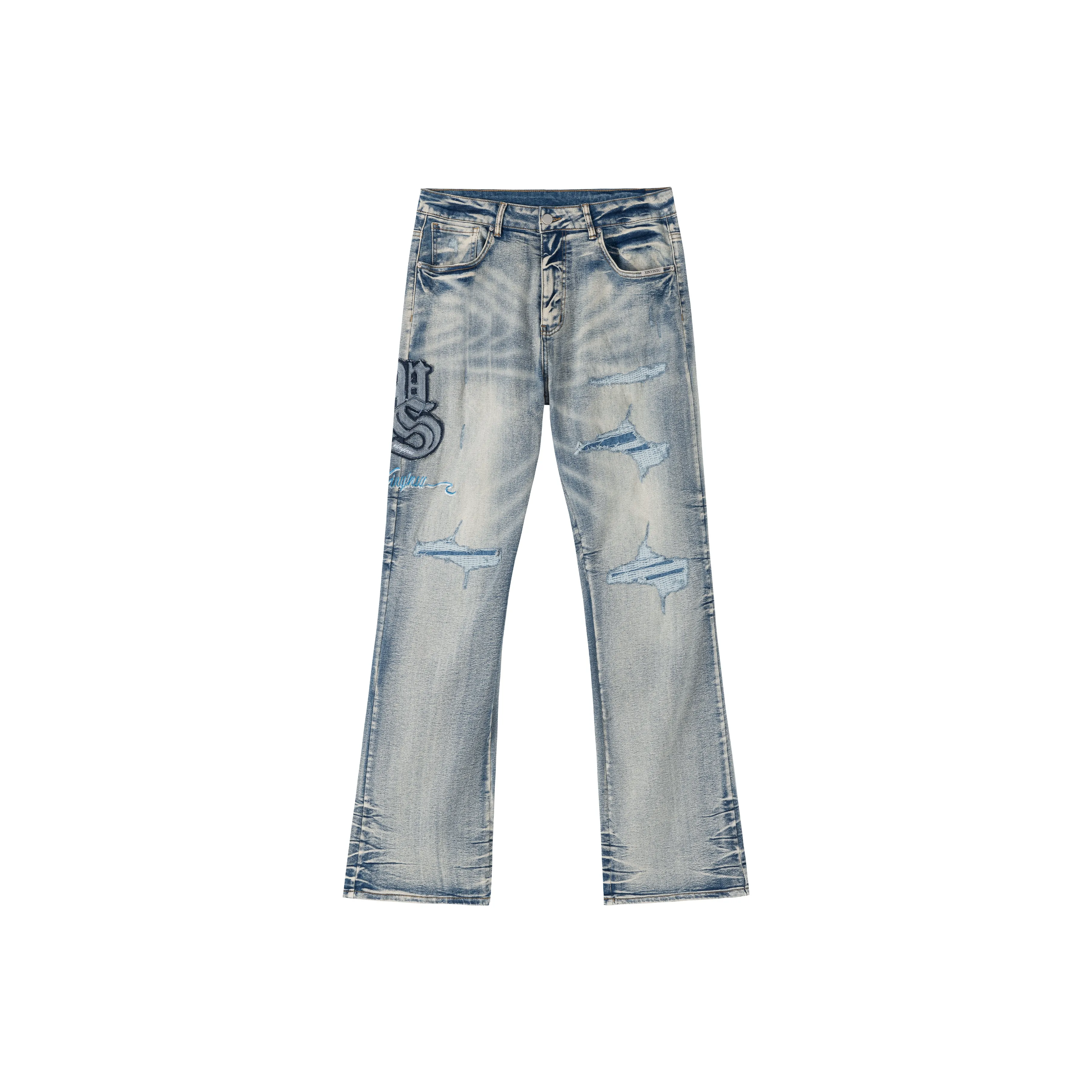 XINYINSU Blue Unisex Jeans XINYINSU Синий Унисекс Джинсы