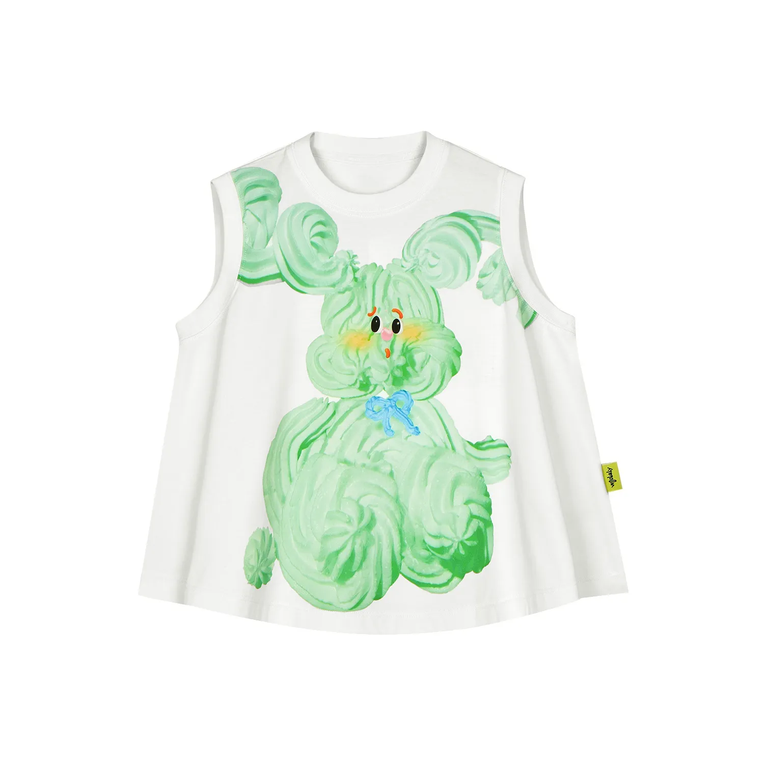 Woobaby Без рукавов Топ на бретелях Кремовый Кролик Белый, Кролик Розовый