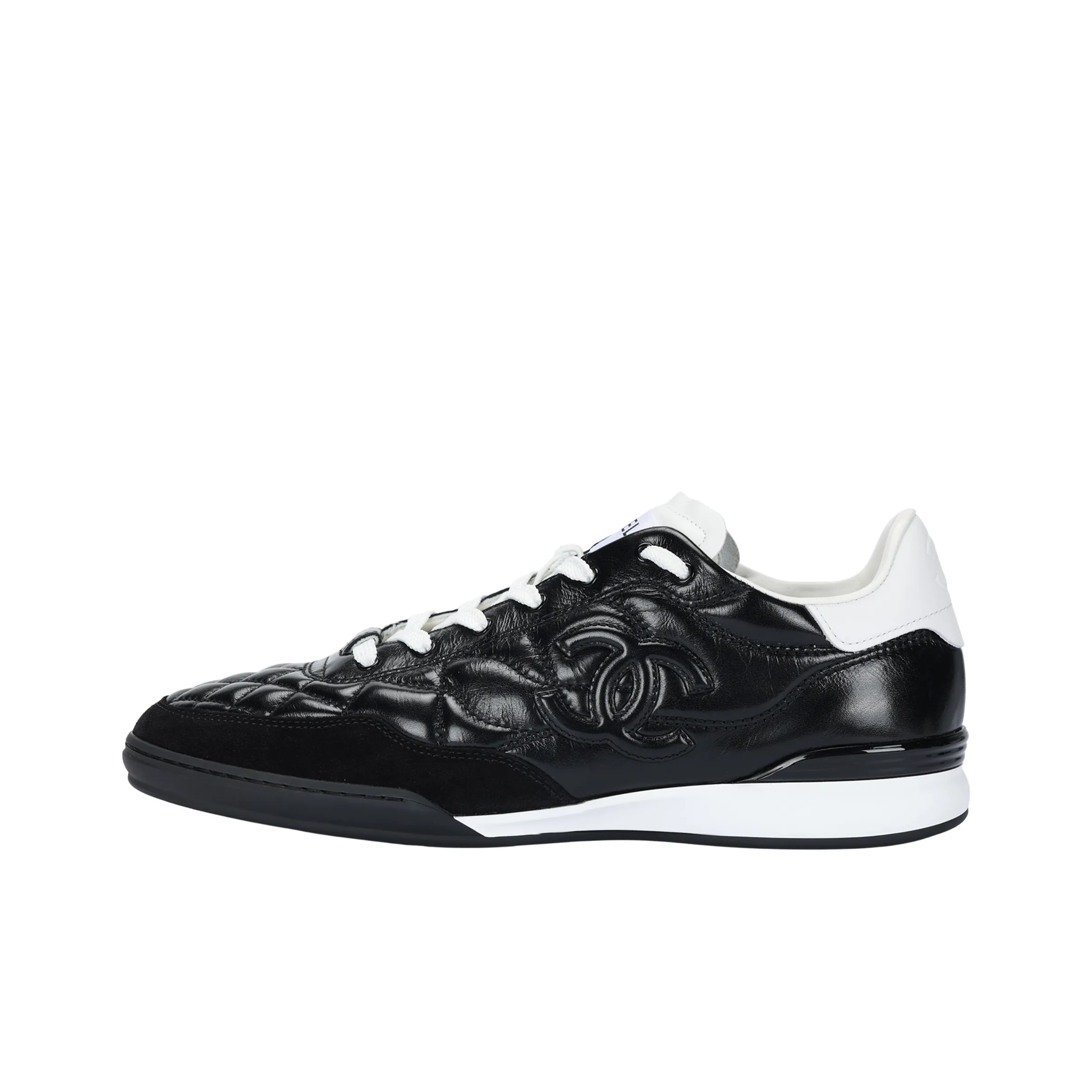 CHANEL 24a German Army Trainers Low Top Casual Shoes Men's Black