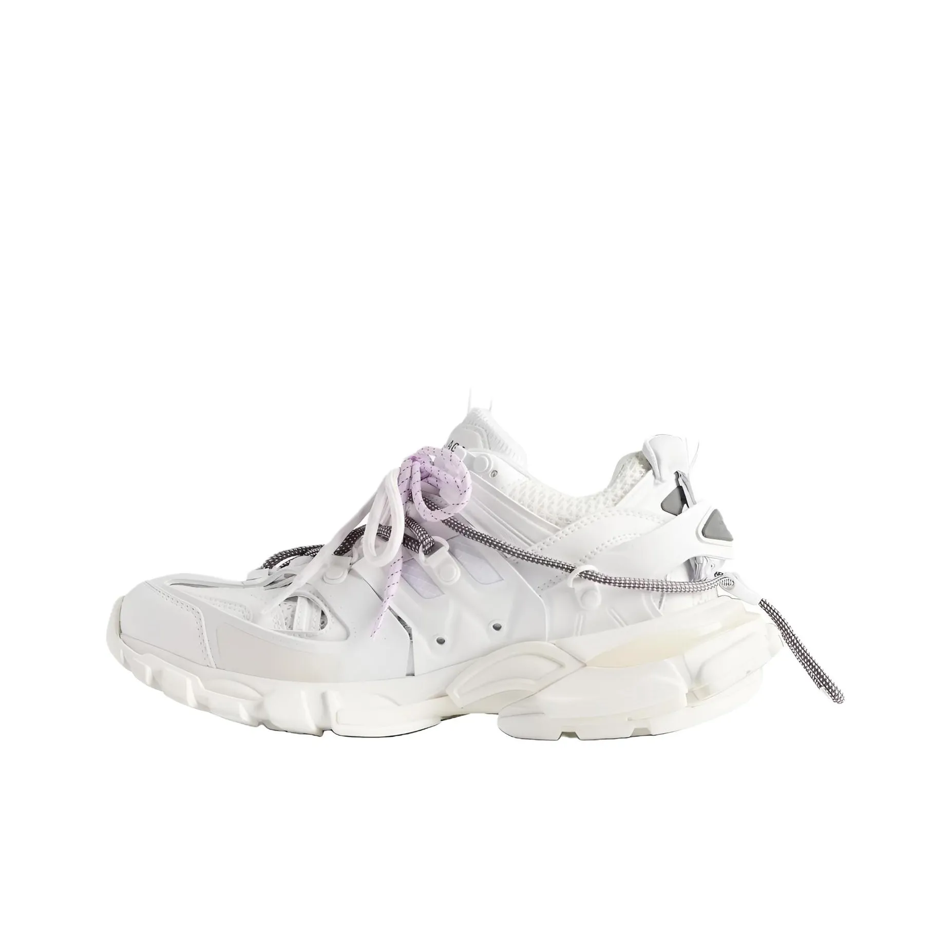 Balenciaga Track Trail Laces Low Top Chunky Sneakers Women's White