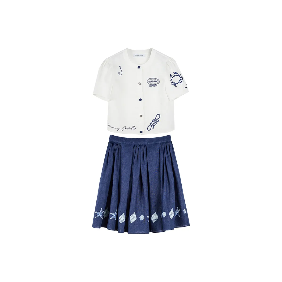 NancyCavally Одежда Комплекты Короткий рукав Кардиган + Юбка Женские Юбка Комплекты