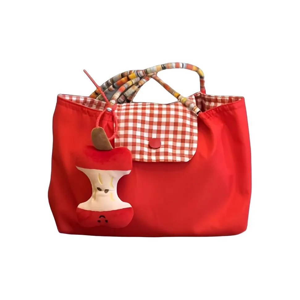 XOKY Холст Тоут Сумка, Плечевая Сумка Стандартная Женская Красная