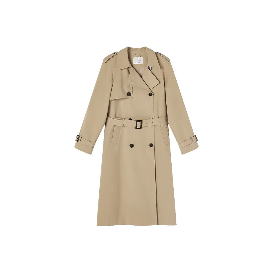 XIANGYING Хаки Женская тренч-куртка