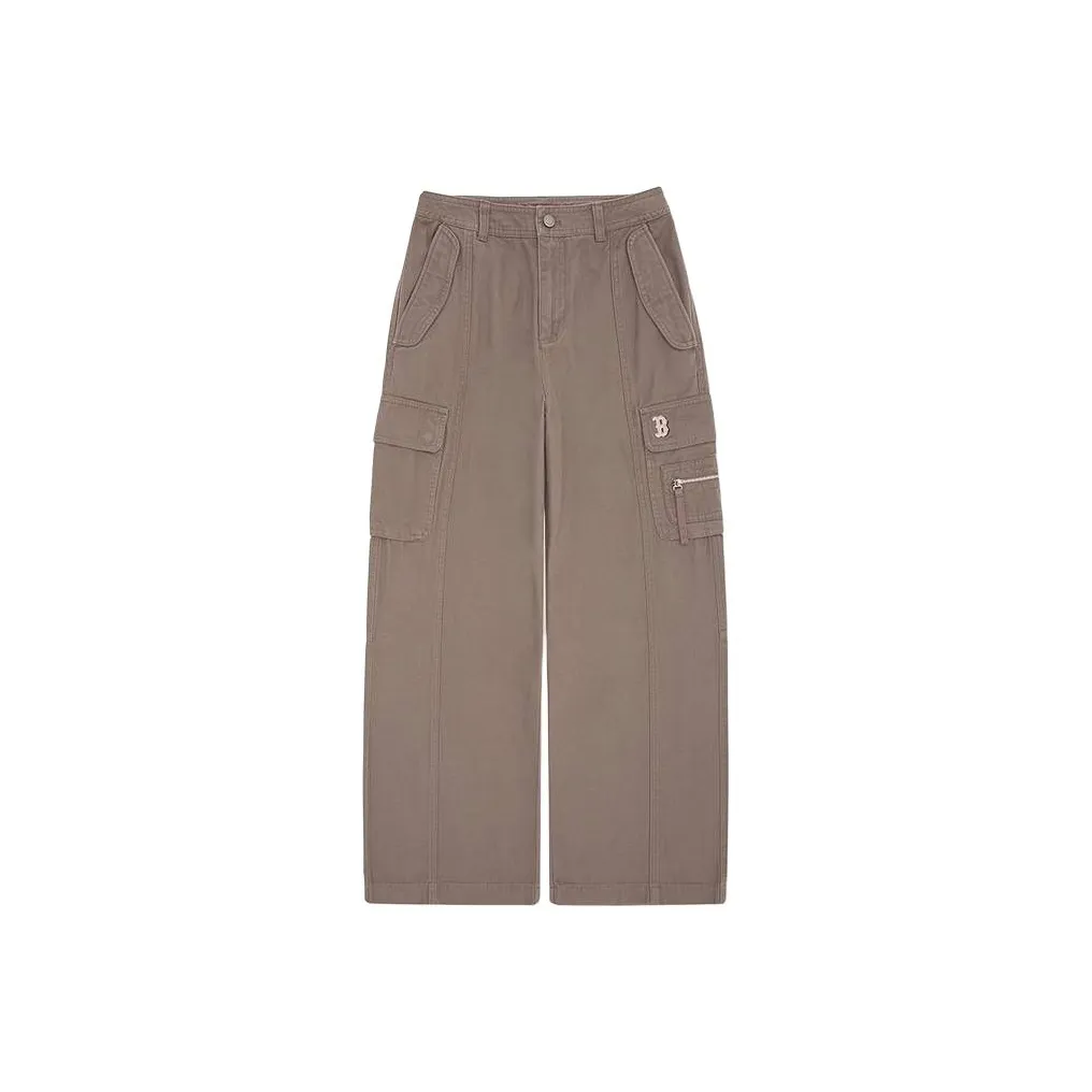 MLB Boston Red Sox Basic Collection 25FW Карго Брюки Женские Светло-Коричневый