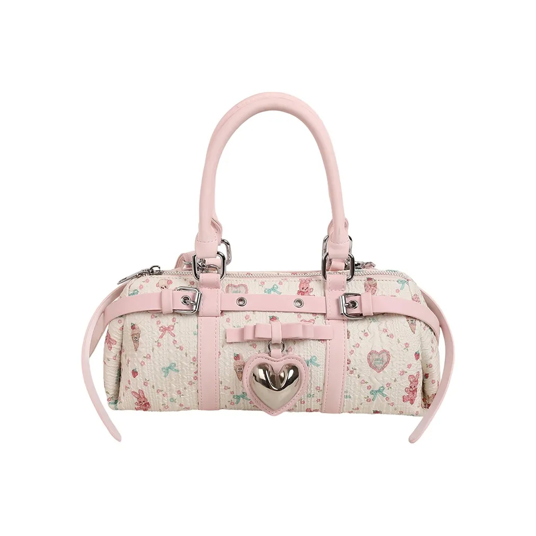 G.DUCKKIDS ПУ (полиуретан) Сумка через плечо Большая Серсакер Розовый Медведь