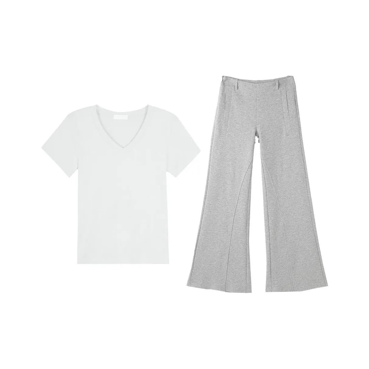 MARIE·COCO Белая футболка T + повседневные штаны, женский повседневный костюм