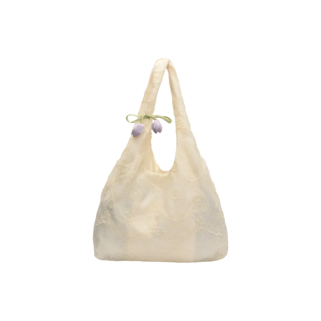 Gerlanx Полиэстер Сумка через плечо Женская Экрю Кружево