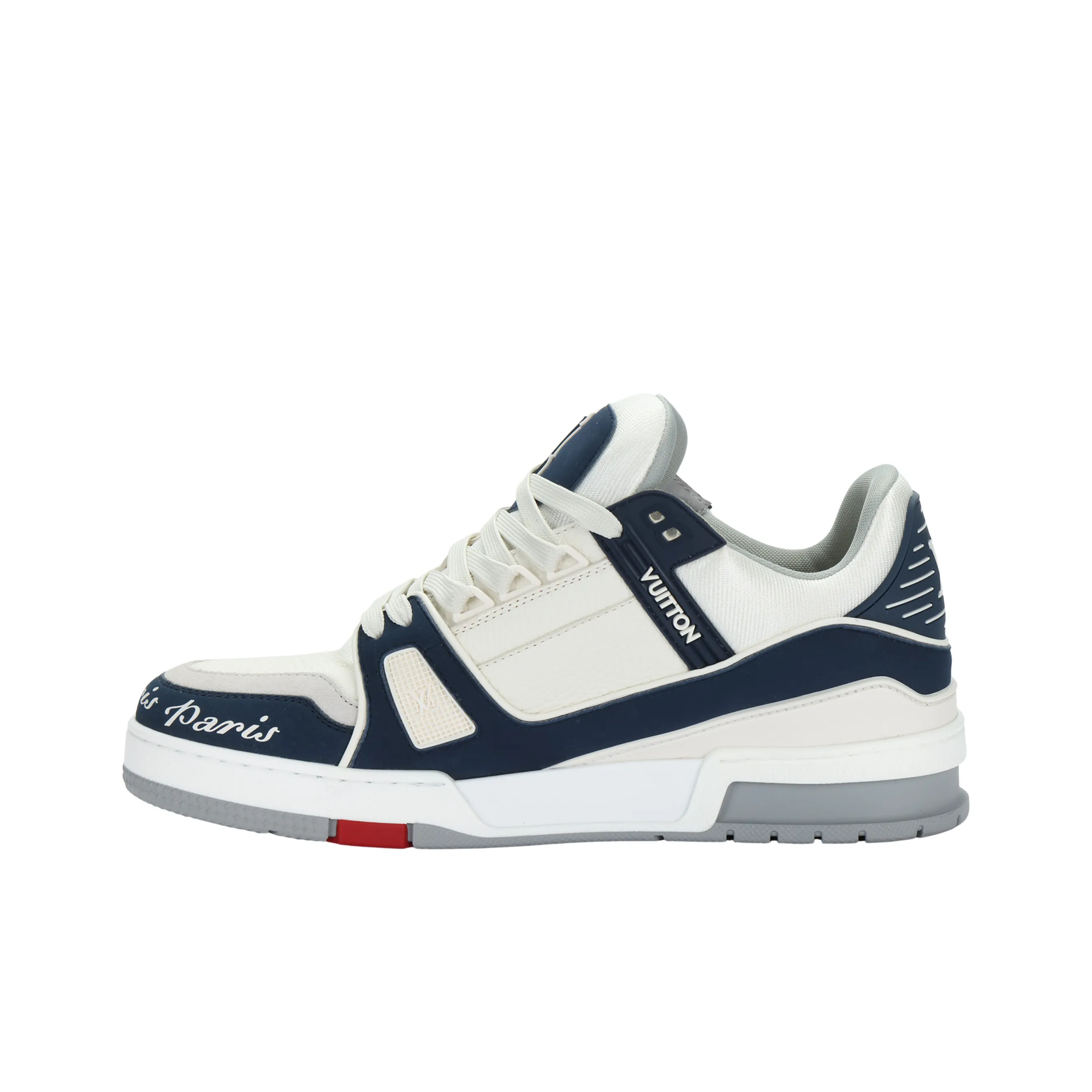 LOUIS VUITTON Paris Limited Olympics Limited Edition Low Top Skateboard Shoes Unisex White Blue