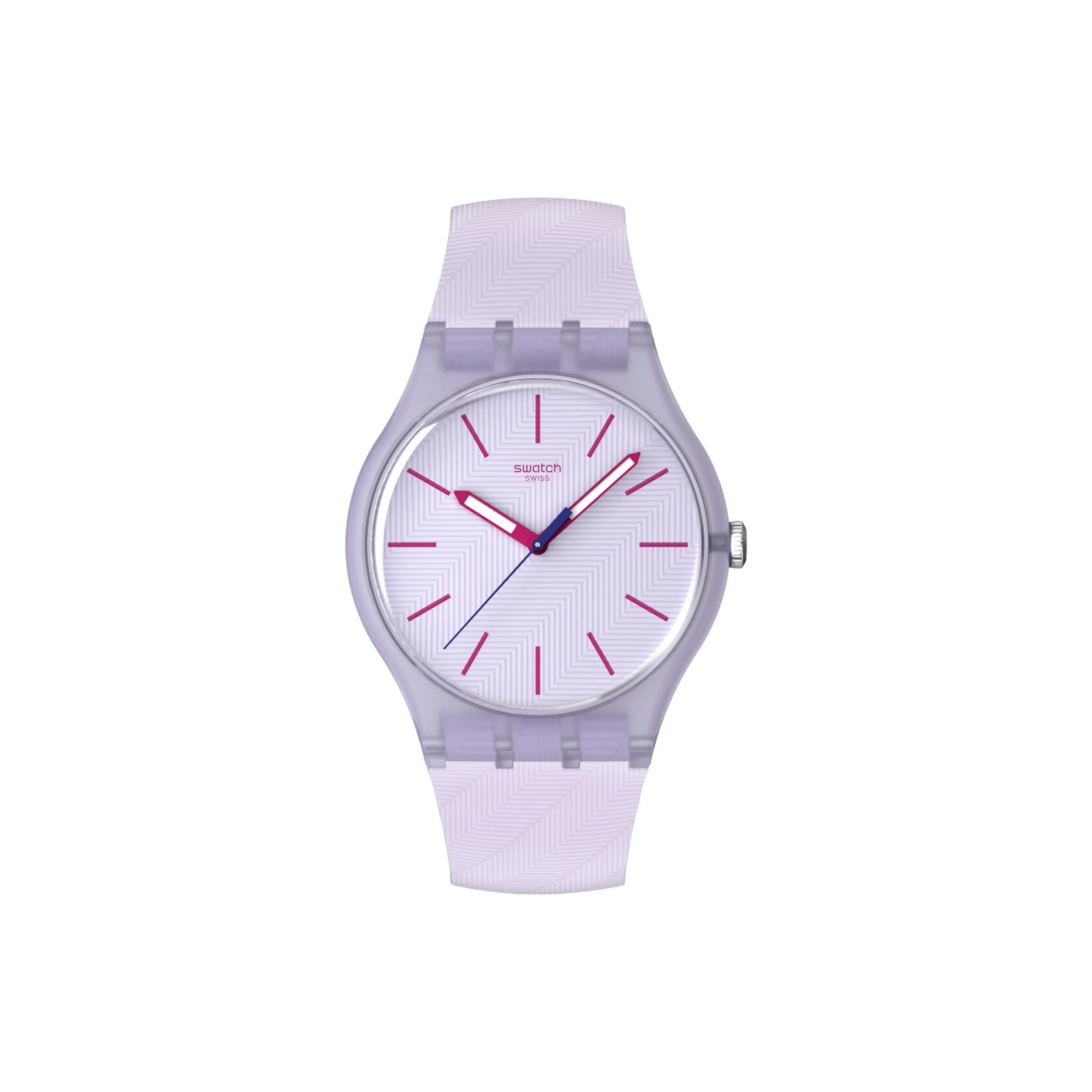 Swatch Quartz Механизм Унисекс Часы 41 мм Фиолетовые