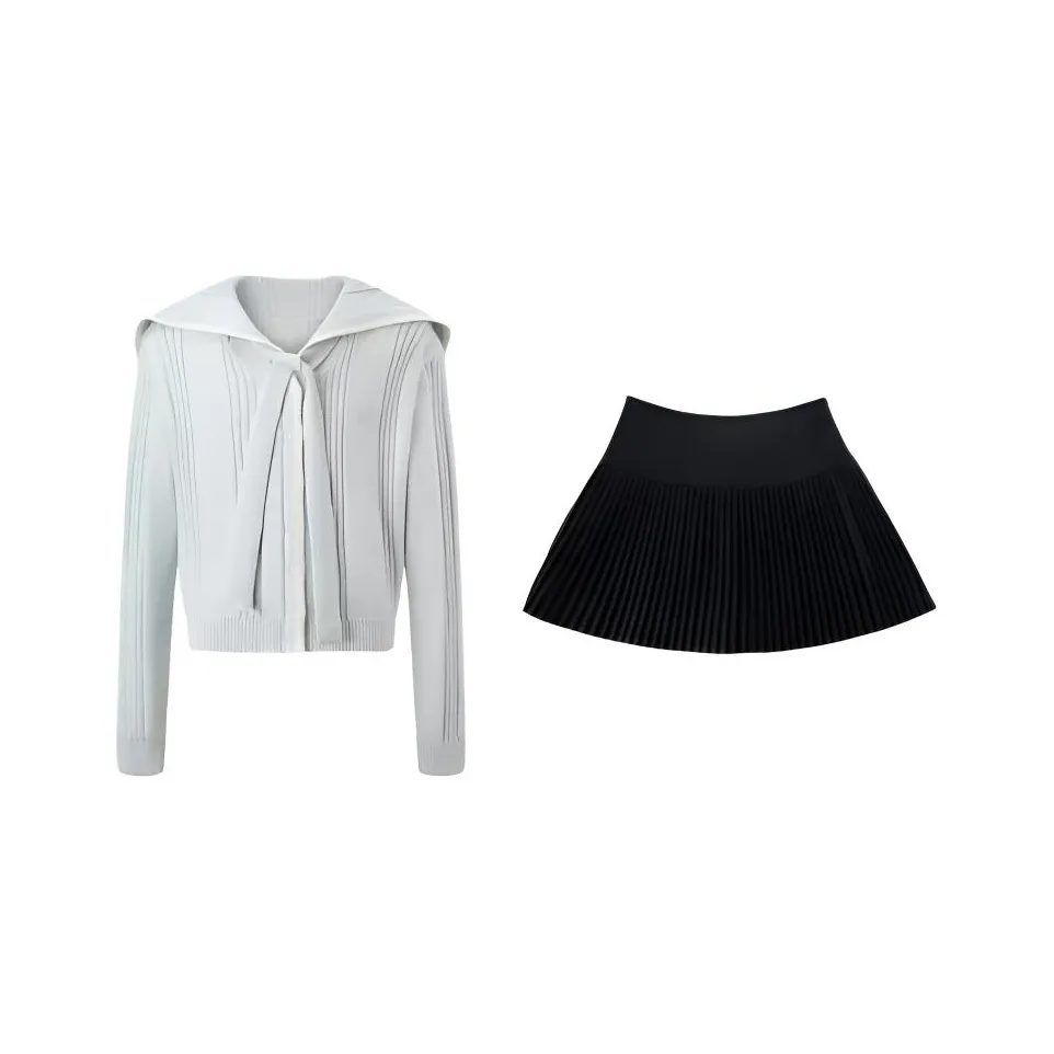 SKYA Светло-синий женский комплект с юбкой