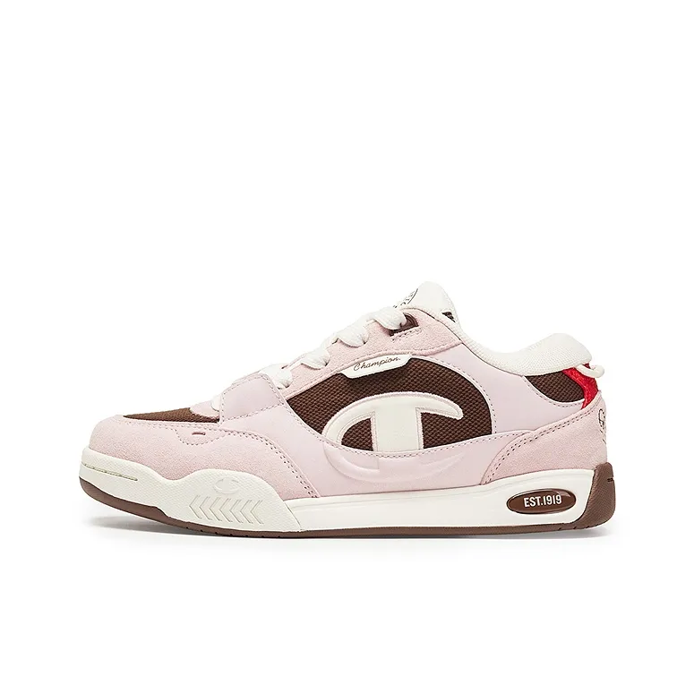 Champion Quantum Обувь Низкий Топ Скейтбординг Кроссовки Женские Розовый Frost Шишечно-коричневый