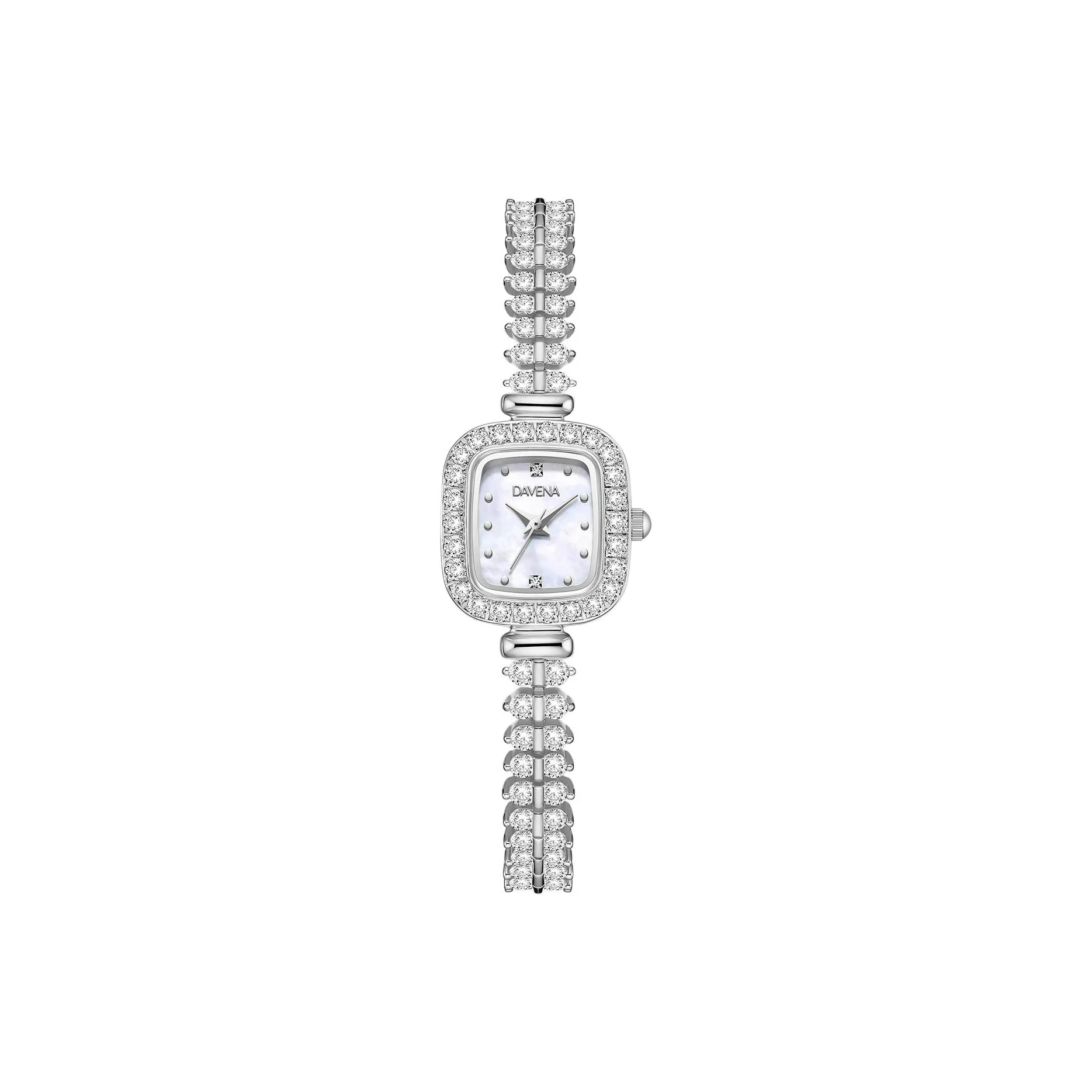DAVENA Кварцевый механизм Женские часы Shining Adventure Collection 23мм*35мм*8мм Жемчужная раковина Цвет
