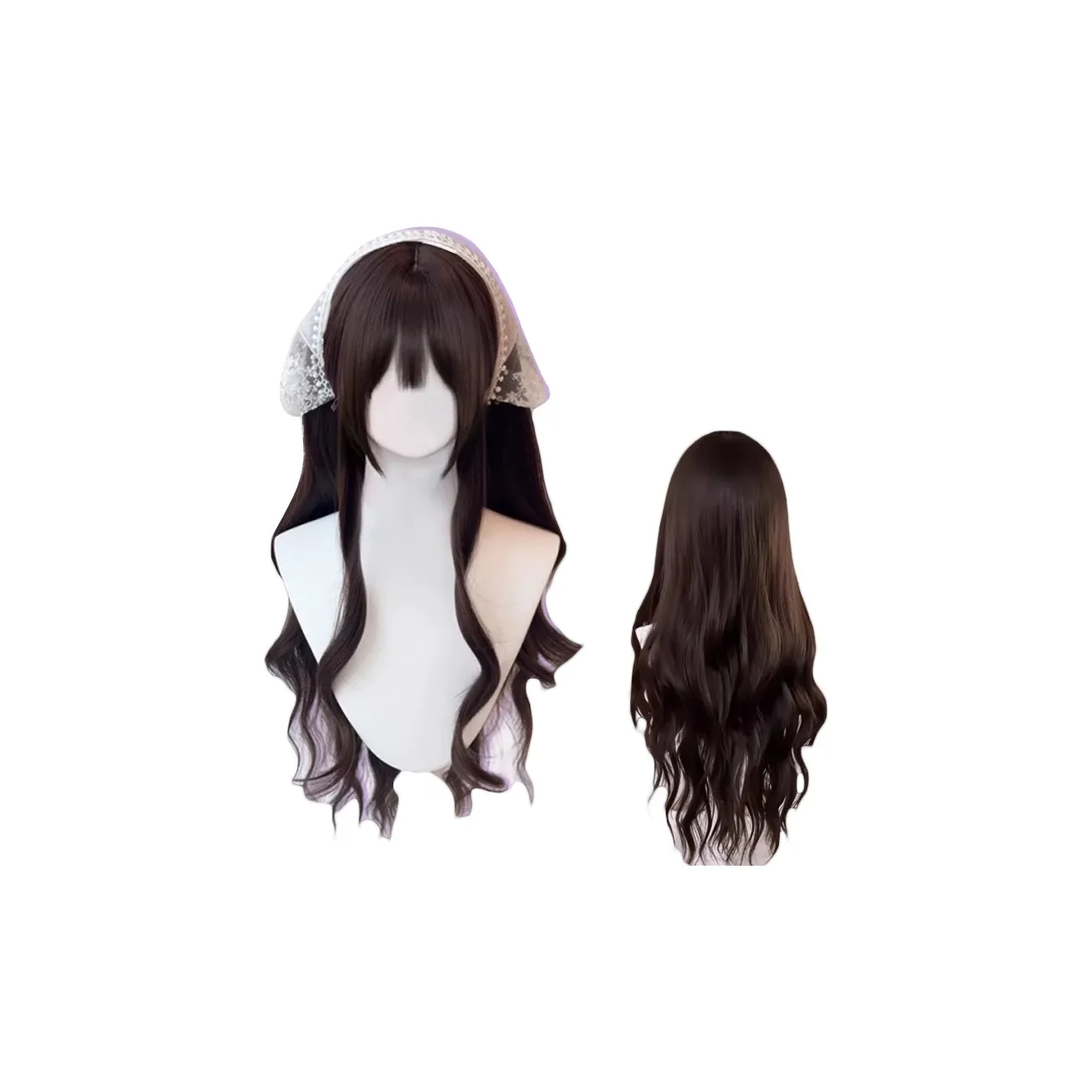 MUNINGFEI Любовь Song Лолита Водная рябь Длинная кудрявая парик для женских Высокотемпературная пряжа