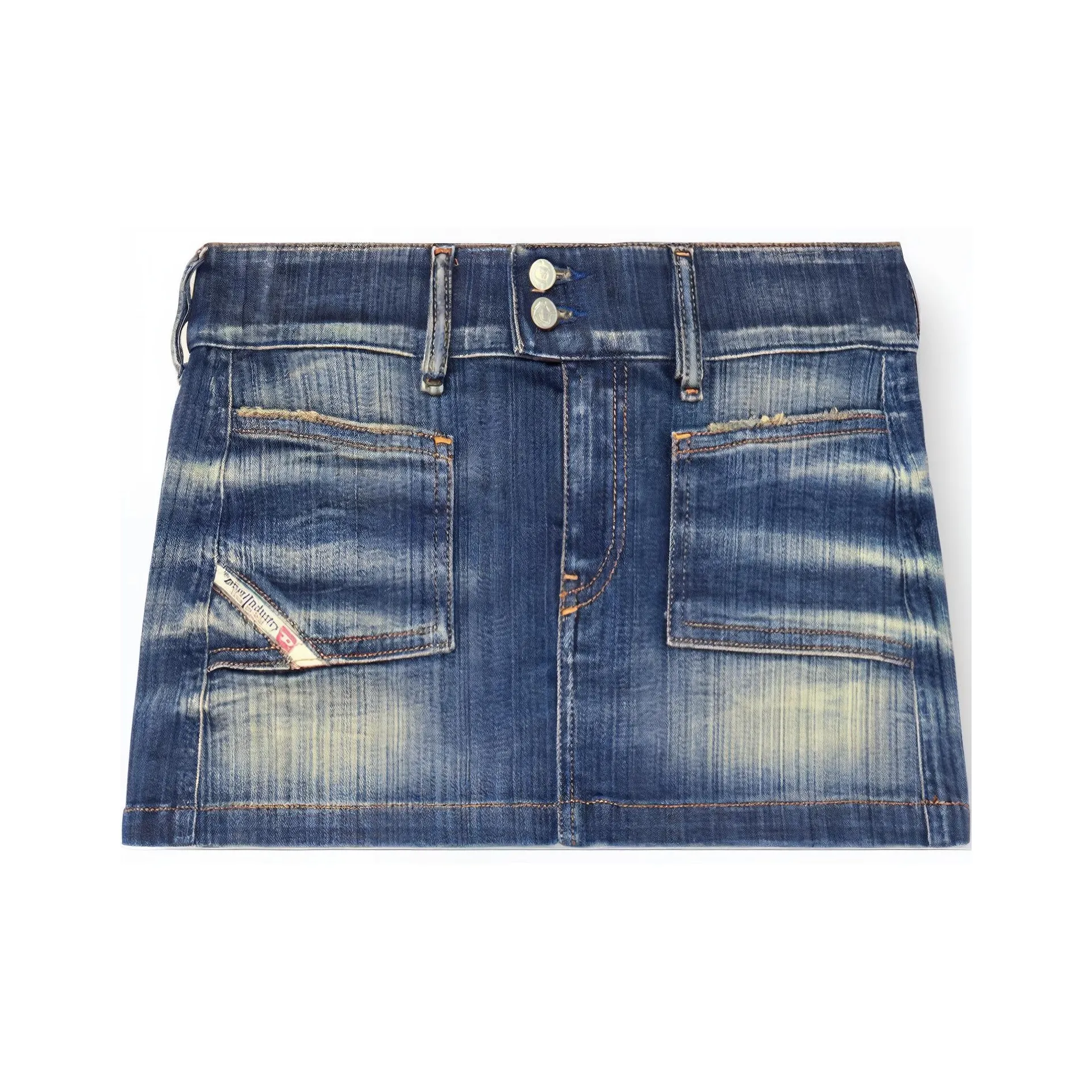 DIESEL FW24 Джинсовые короткие юбки Женские Средний синий
