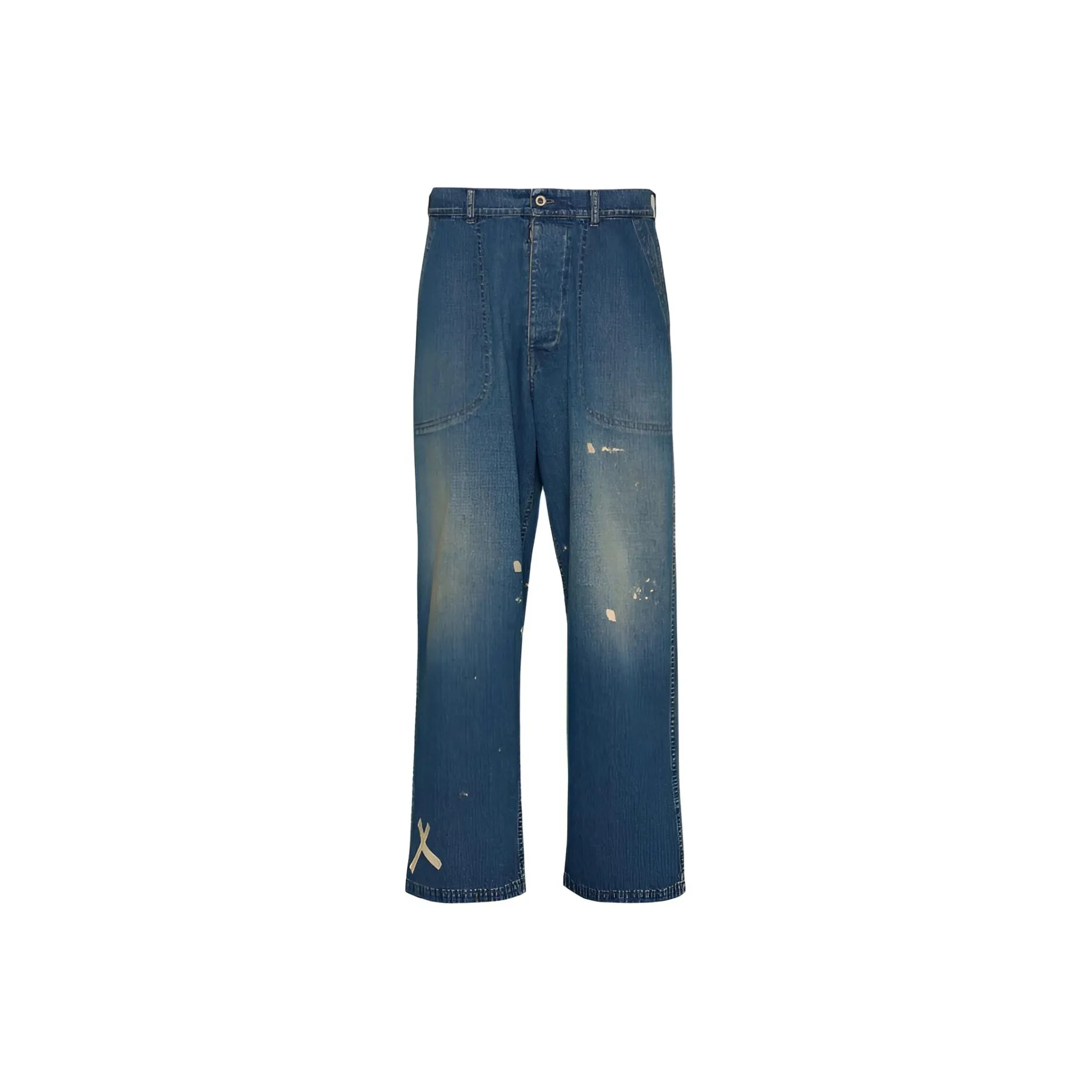 Maison Margiela Paint Splatter Cropped Jeans