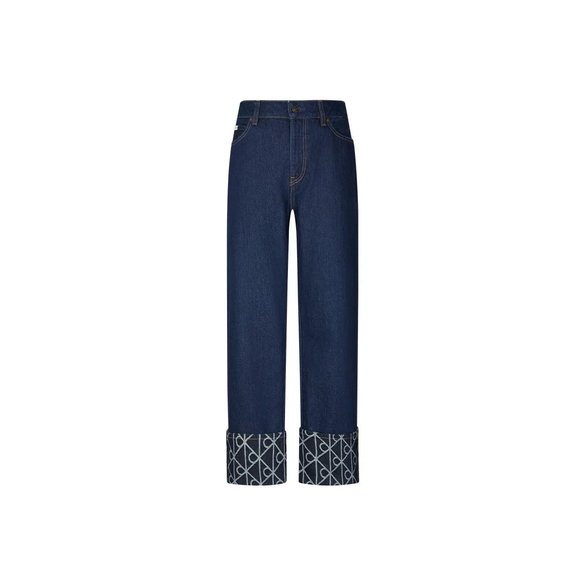 Calvin Klein Z1H Темно-синий деним Женские Джинсы