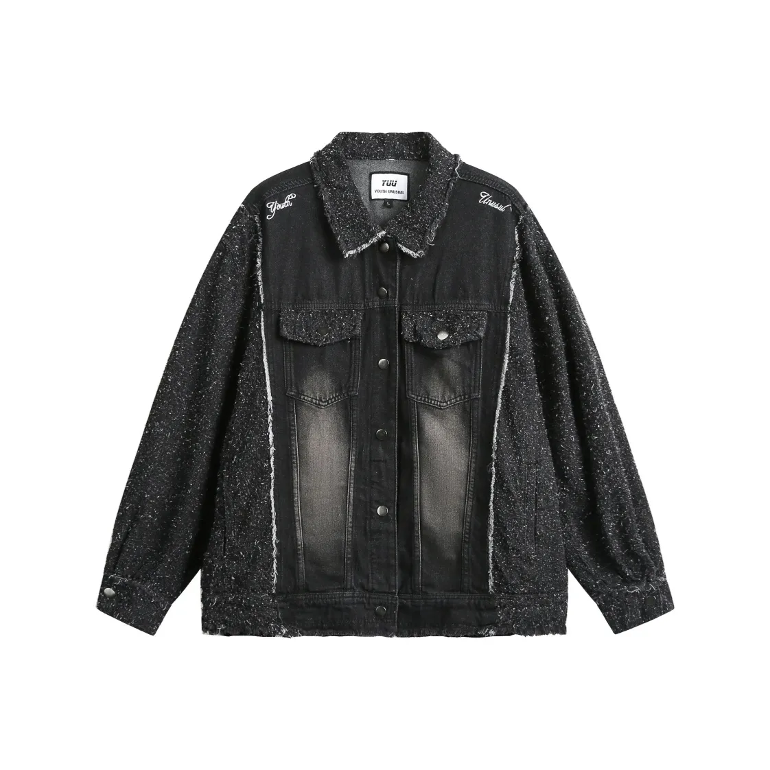 PGKZ Черный Женский Джинсовый Куртки