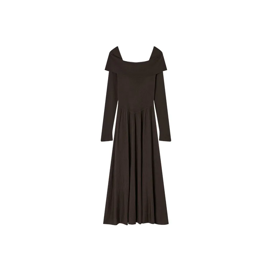 XIANGYING Длинное платье с длинными рукавами женское