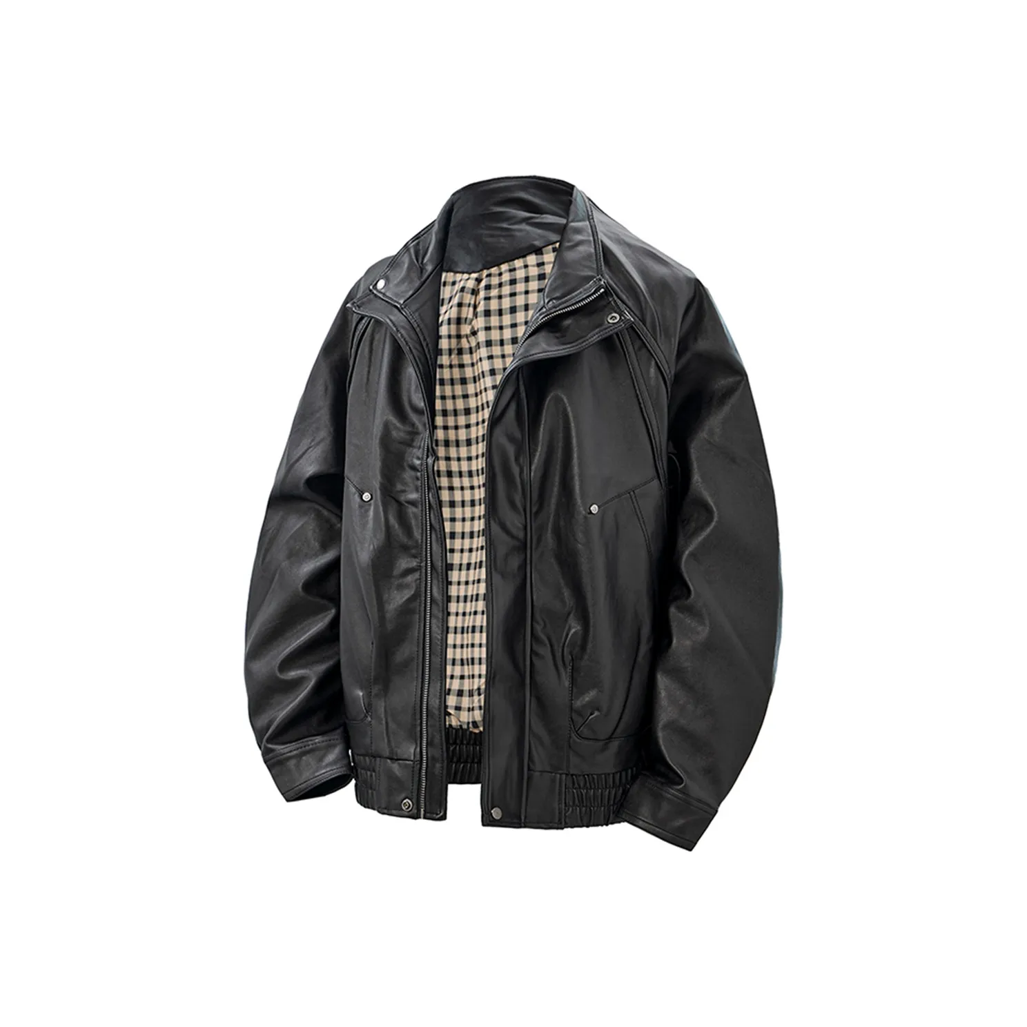 YPUT Черные Женские Кожаные Куртки