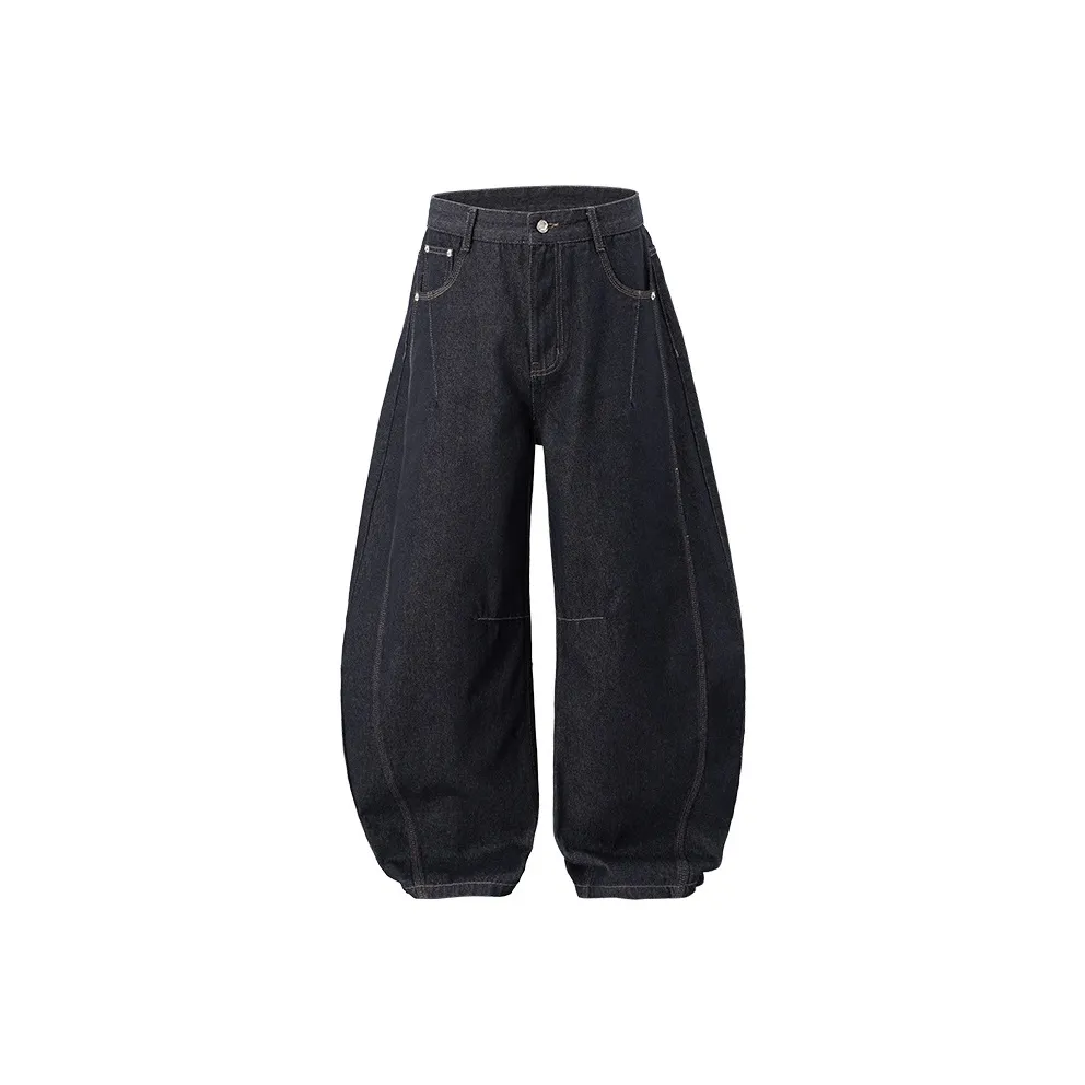 WKOOG Темно-синие унисекс джинсы