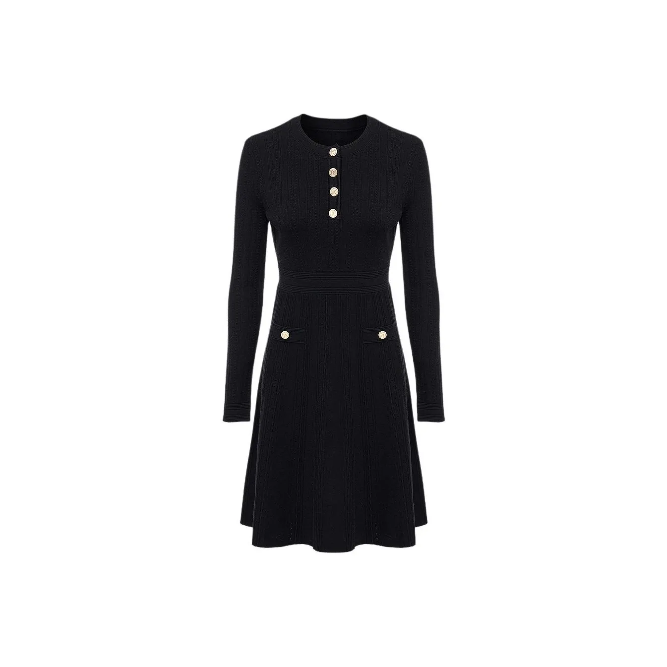 KARL LAGERFELD FW25 Длинное платье с длинными рукавами женское