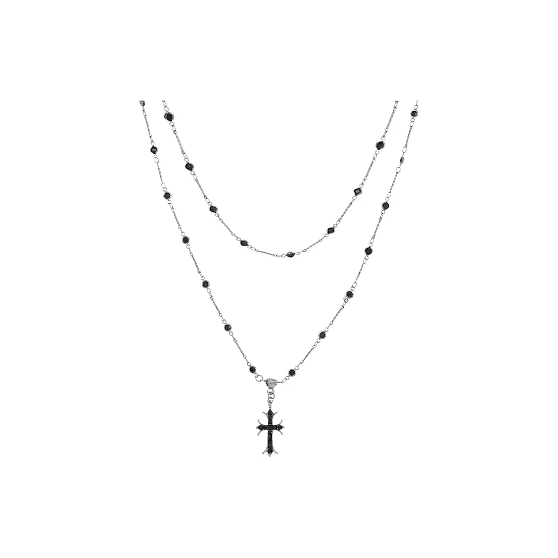 PUENTE Титановое стальное ожерелье с крестом женское