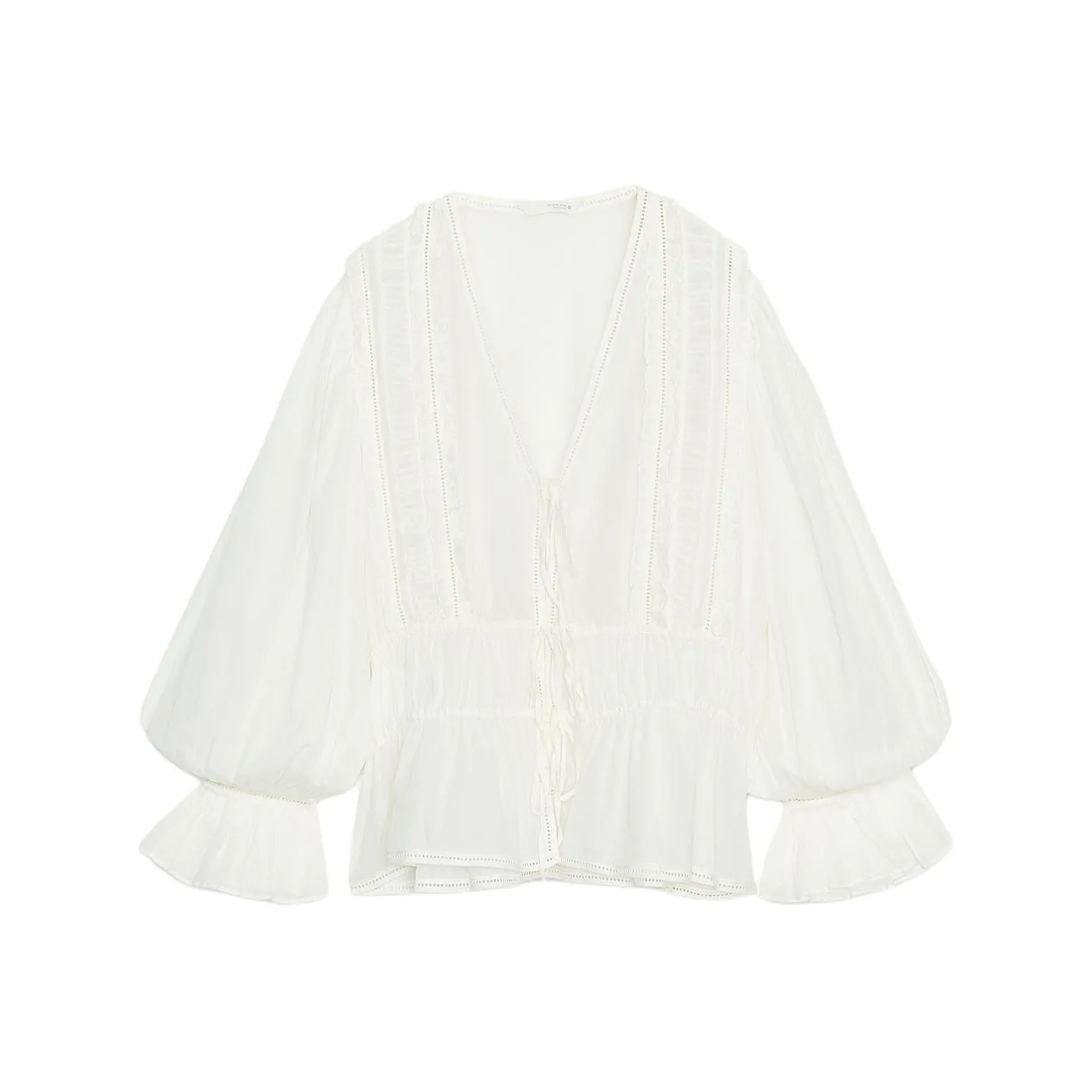 ZARA ZW Series Морозный Белый Женские Рубашки