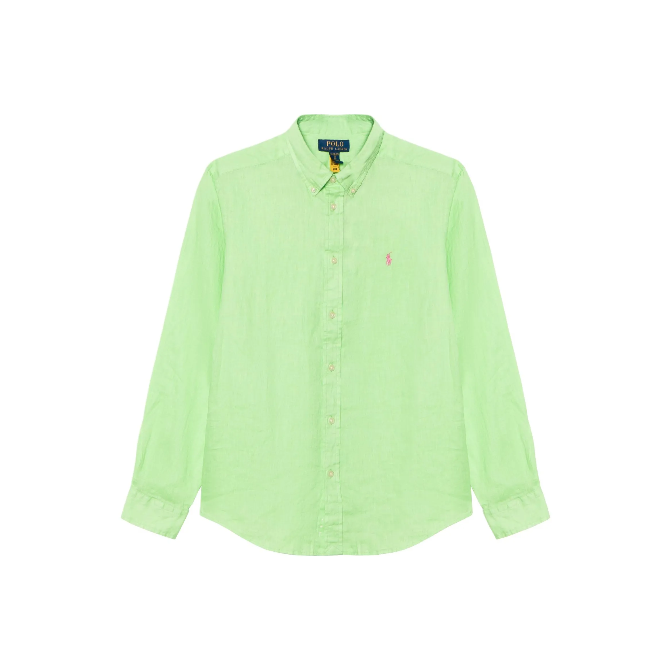 Polo Ralph Lauren Однотонная рубашка весна детская зеленая