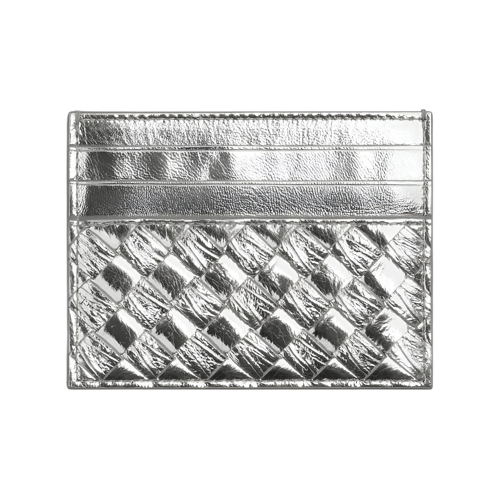 Bottega Veneta Sheepskin Картхолдер Стандартный Women's Silver