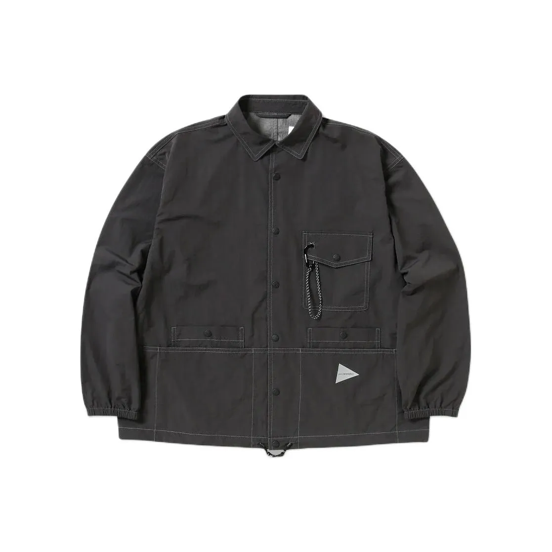 And Wander FW25 Crinkled Нейлон Рубашка Куртка Унисекс