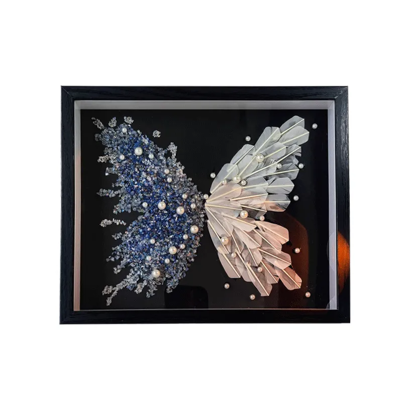 Abay Креативный Перо Кристальный Премиум Сердцебиение День рождения Фоторамка Art DIY Игрушки