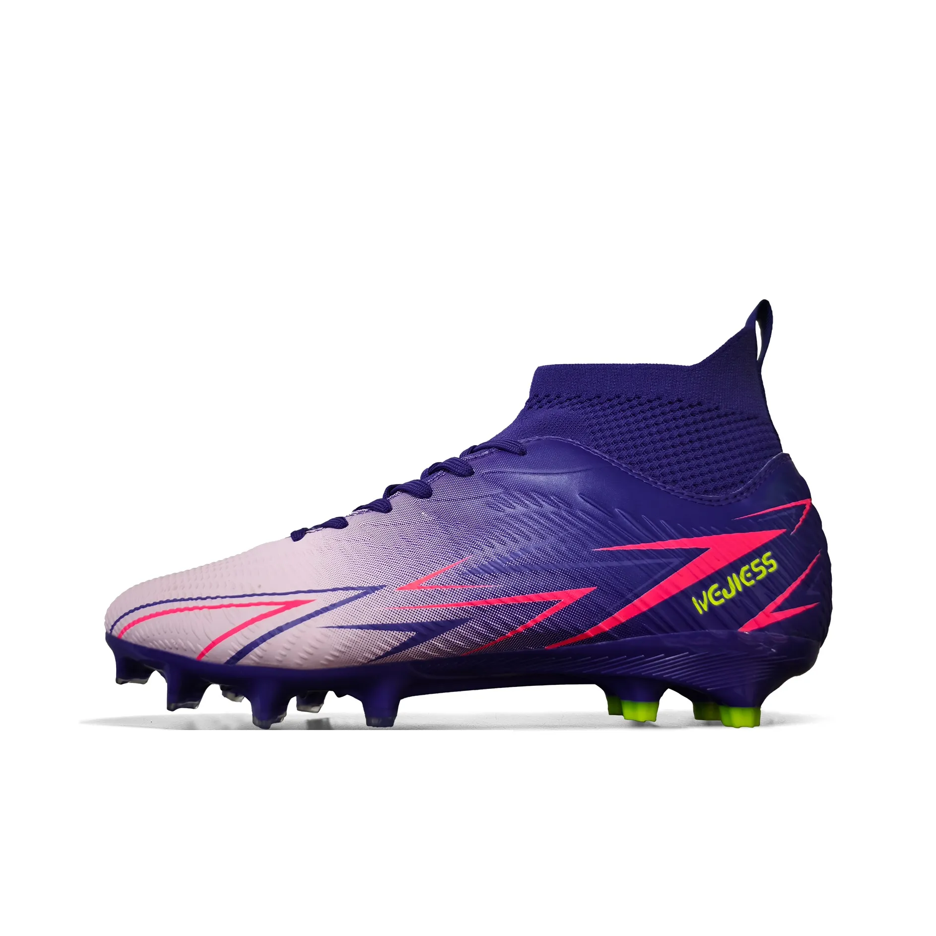 WEJIESS FG Твердый грунт Искусственный шипы Износостойкий и Легкий Футбольные бутсы Унисекс
