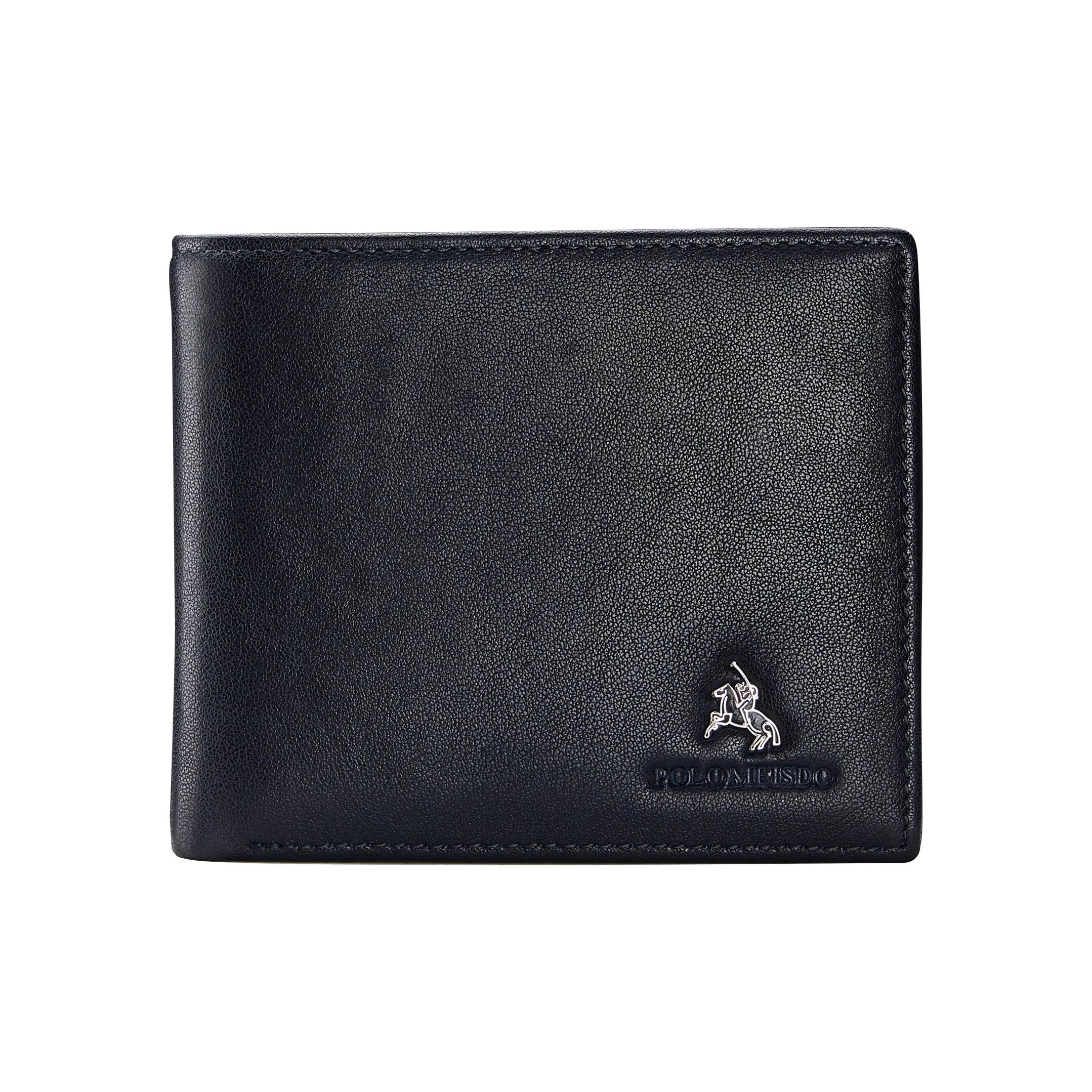 POLOMEISDO Top Коровья кожа Натуральная кожа Husband'S Кошелек Стандартный Мужской Темно-синий