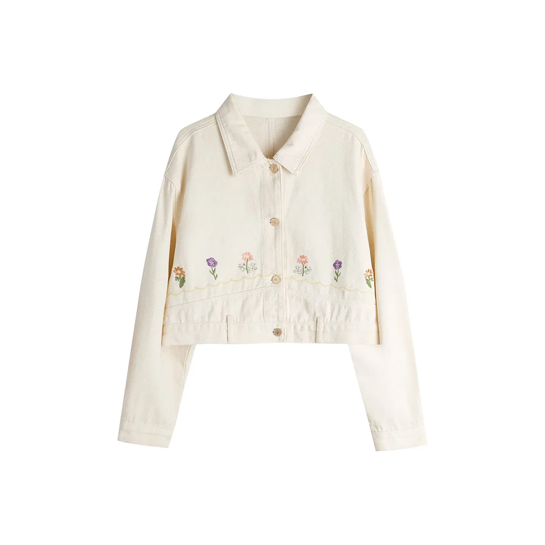 JOSR Бежевый Абрикос Женские Джинсовые Куртки