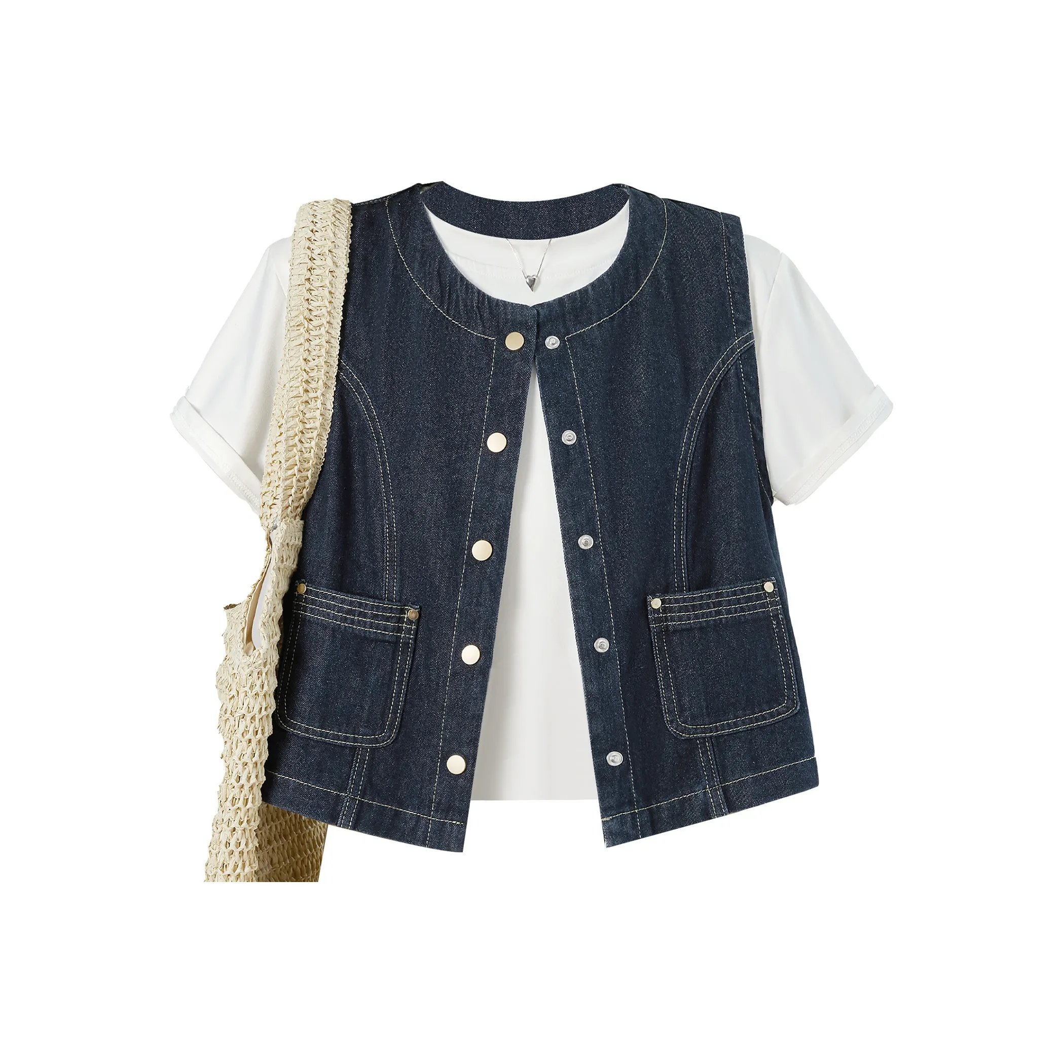 TOUCH Темно-синий Женский жилет