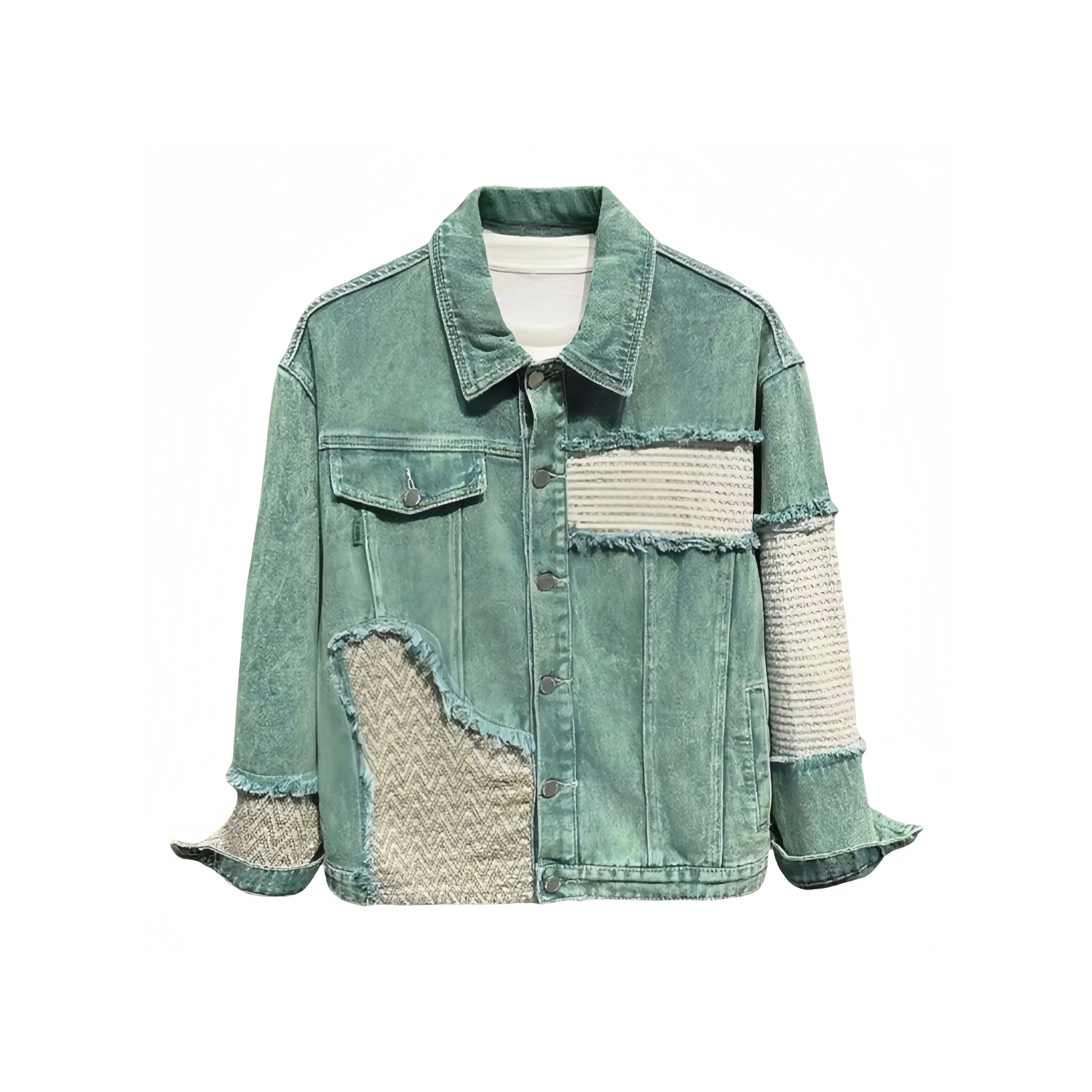 CAT'S PAW Зеленый Унисекс Джинсовые куртки